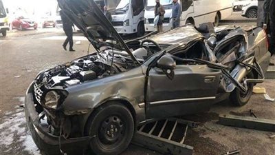 مصرع شخص في حادث سقوط سيارة من أعلى كوبرى أكتوبر
