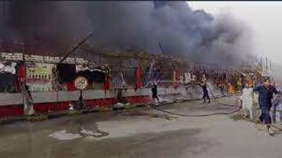 السيطرة على حريق في معرض شباب المصريين ببني سويف