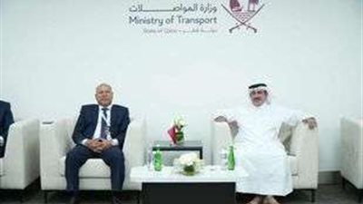 وزير النقل يلتقي نظيره القطري لبحث التعاون في مجالات النقل المختلفة