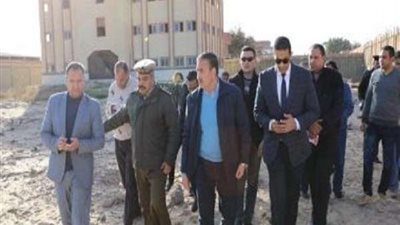 محافظ المنوفية يتفقد أعمال رصف طريق 