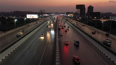 شاهد.. آخر أعمال تطوير وتوسعة كوبري المنيب