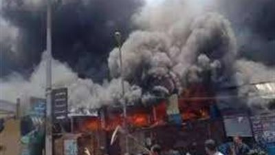 مصرع شخص إثر حريق هائل بعقار في العجوزة