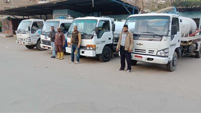 كسر خط مياه في شارع فريد ندا بالقليوبية