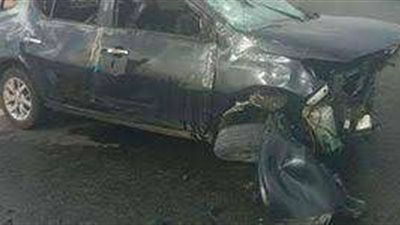 إصابة 7 أشخاص فى حادث انقلاب سيارة بطريق الفيوم الصحراوي