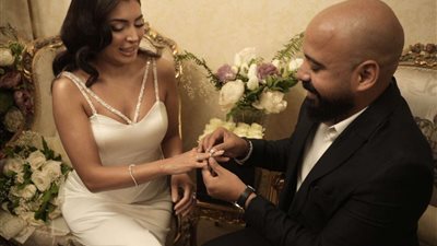 الصور الاولى من خطوبة بسمة داود و هاني سرحان