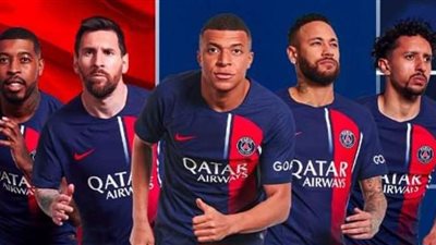 بتواجد ميسي ومبابي.. باريس سان جيرمان يعلن عن قميصه للموسم الجديد