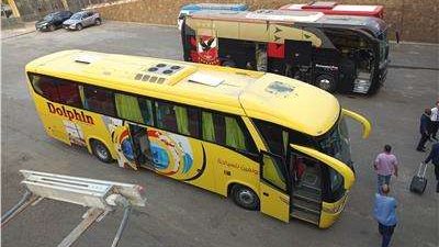 حافلة الأهلي تصل استاد القاهرة استعدادا لمواجهة الوداد