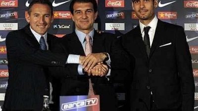 جوارديولا مدربًا لبرشلونة.. هل غير قرار لابورتا وكرويف خريطة كرة القدم قبل 15 عامًا؟