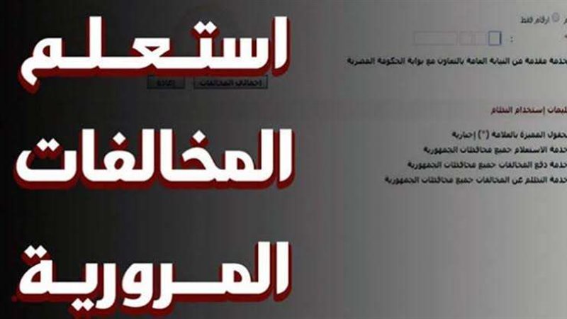 الاستعلام عن المخالفات
