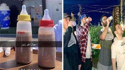 مقهى يقدم القهوة لزبائنه في رضاعات أطفال