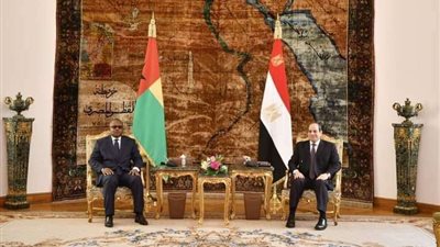 السيسي: شرفت اليوم باستقبال السيد عمر سيسوكو إمبالو رئيس جمهورية غينيا