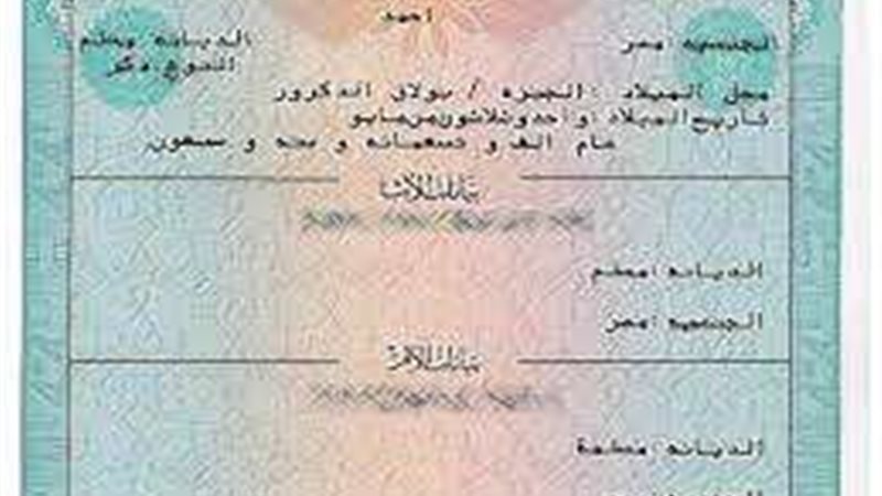 شهادة الميلاد أونلاين
