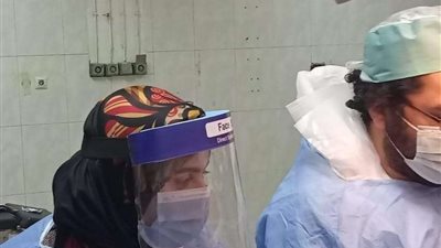 بنها العام تجري جراحة قيصرية لمصابة بكورونا