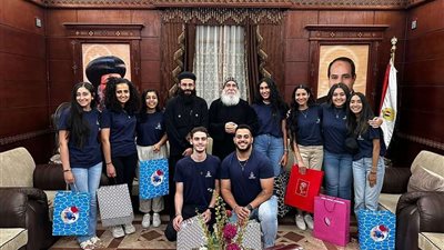 شباب من المهجر في زيارة لإيبارشية بني سويف