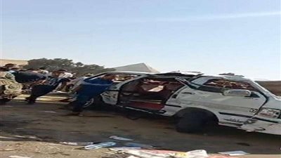 بالأسماء.. إصابة 23 شخصا في حادث انقلاب سيارة بالإسماعيلية