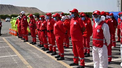 القباج تشهد الاصطفاف السنوي الأول للهلال الأحمر المصري باستاد ٣٠ يونيو