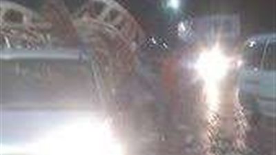 مصرع شخص في حادث إنقلاب سيارة نقل بأطفيح