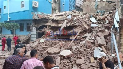 انهيار منزل مكون من 3 طوابق بسوهاج دون خسائر في الأرواح