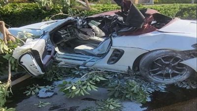 مصرع نجار مسلح بحادث انقلاب سيارتين بسوهاج