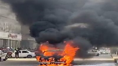 توقفت بسبب احتراق سيارة.. عودة الحركة المرورية بشارع البطل بالمهندسين