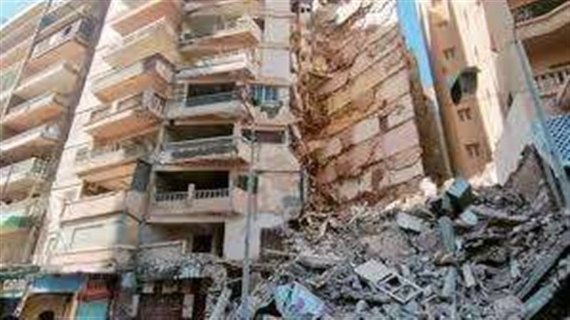 انهيار عقار الإسكندرية