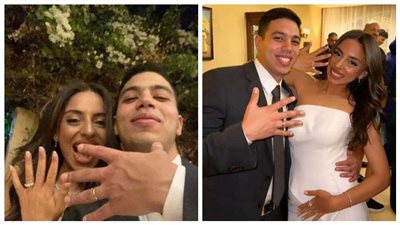 في حفل بسيط حفيد عادل إمام يحتفل بخطبته