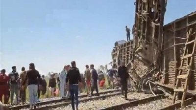 عاجل .. التفاصيل الكاملة لـ حادث تصادم قطارين بسوهاج (صور وفيديوهات)