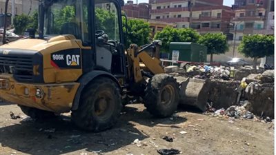 رفع أطنان.قمامة ومخلفات من مدينة القصاصين وتطوير ميدان البلاجات بالإسماعيلية