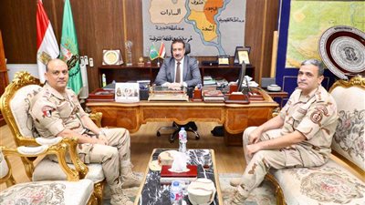 محافظ المنوفية يستقبل المستشار العسكري الجديد للمحافظة