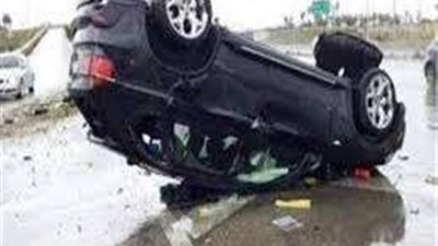 مصرع شخصين وإصابة آخر إثر انقلاب سيارة ملاكي بالواحات