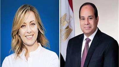 السيسي يبحث مع ميلوني قضية مكافحة الهجرة غير الشرعية