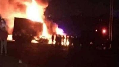 تطورات جديدة في حادث تصادم 6 سيارات وتفحمهم على الدائري