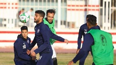 فقرة خاصة للتدريب على التسديدات والعرضيات في مران الزمالك