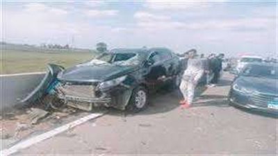 إصابة 6 أشخاص إثر تصادم ملاكي بطريق الواحات في أكتوبر