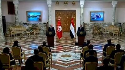نص كلمة الرئيس السيسي خلال المؤتمر الصحفي المشترك مع نظيره التونسي