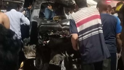 بالأسماء.. إصابة 5 أشخاص في حادث تصادم سيارتين بالبحيرة