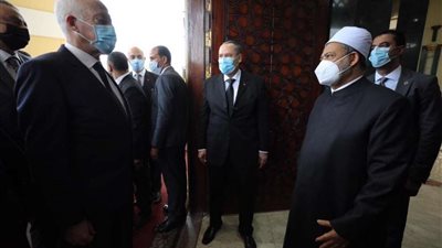 الإمام الأكبر يستقبل الرئيس التونسي في رحاب مشيخة الأزهر