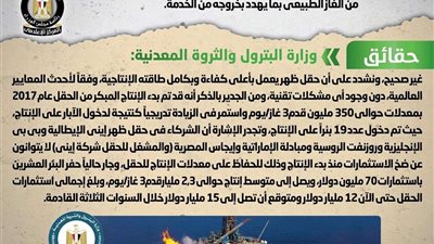 البترول عن وجود مشاكل تقنية بحقل ظهر: