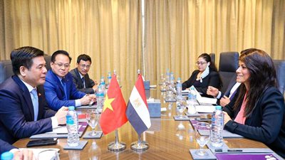 رانيا المشاط ووزير الصناعة والتجارة الفيتنامى يناقشان انعقاد اللجنة الوزارية المشتركة