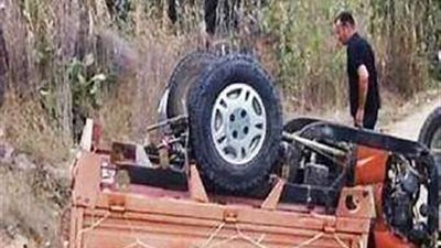 مصرع وإصابة 3 أشخاص إثر انقلاب تروسيكل في بني سويف