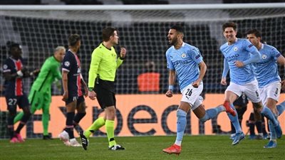 محرز يقود مانشستر سيتي للفوز على باريس سان جيرمان في أبطال أوروبا
