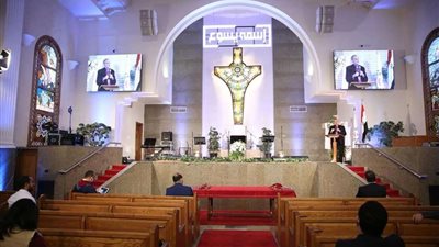 رئيس جهاز الشروق  يزور كنيسة العذراء للتهنئة بعيد القيامة المجيد