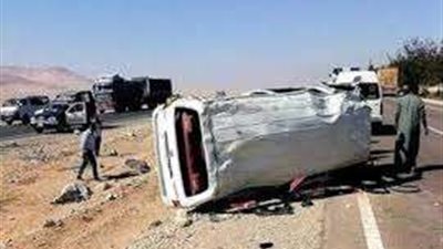 إصابة 4 أشخاص إثر انقلاب ميكروباص بكرداسة