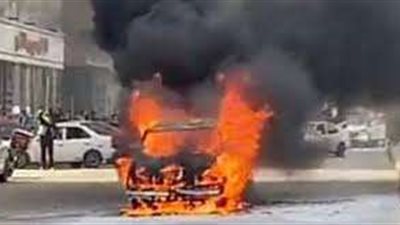 السيطرة على حريق سيارة ملاكي بمنطقة كرداسة