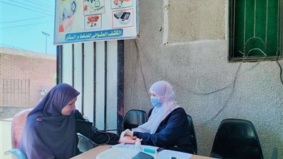 الكشف المجانى على 1563 مواطن في قافلة بالمنوفية