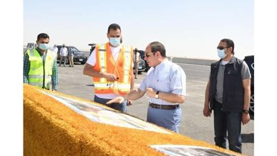 الرئيس السيسي يتفقد قطاعات الطريق الدائري الأوسطي