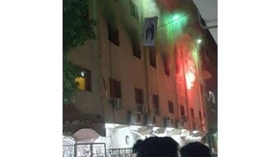 اندلاع حريق في كنيسة مارمينا بالعمرانية