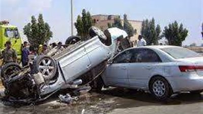 مصرع 6 أشخاص إثر تصادم سيارتين ملاكي بفاقوس في الشرقية