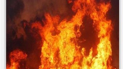 السيطرة على حريق هائل بفرن سياحي فى أشمون