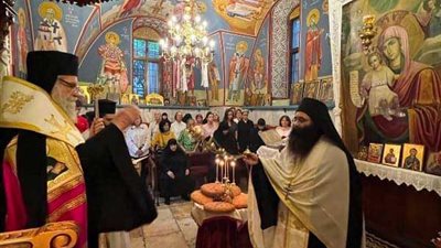 البطريركية الأورشليمية تحتفل بعيد القديس بنديلايمون